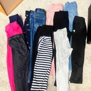 Girls 5/6 clothing bundle pants and shirts